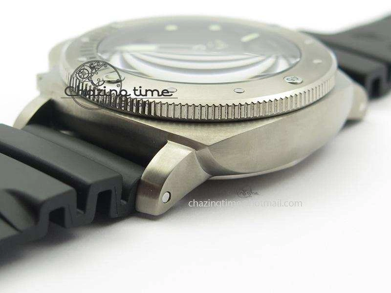 Efficient PAM305 L Titanium Lite V6F 1:1 Best Edition On Black Rubber Strap P 8508