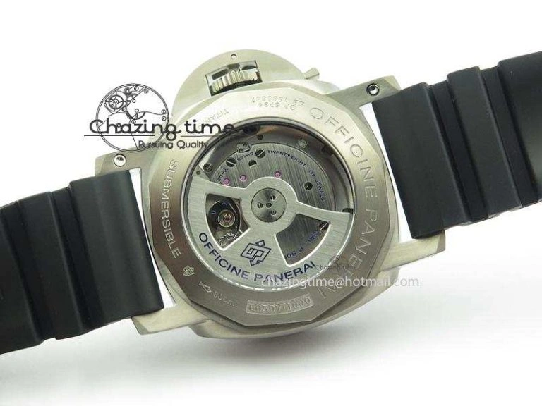 Efficient PAM305 L Titanium Lite V6F 1:1 Best Edition On Black Rubber Strap P 8508
