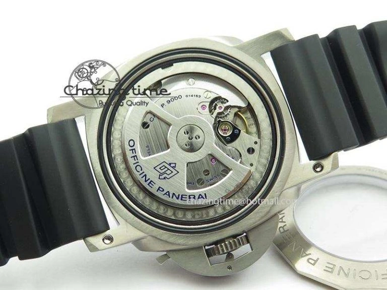 Efficient PAM305 L Titanium Lite V6F 1:1 Best Edition On Black Rubber Strap P 8508