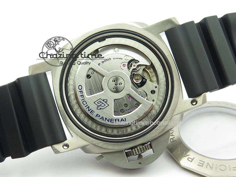 Efficient PAM305 L Titanium Lite V6F 1:1 Best Edition On Black Rubber Strap P 8508