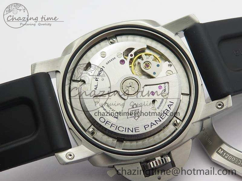 SportInspired PAM320 M GMT VSF 1:1 Best Edition On Black Rubber Strap P.9001 Super Clone V 8444