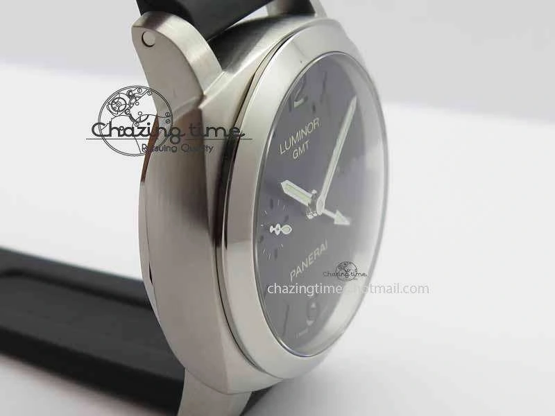 SmoothTexture PAM320 M GMT VSF 1:1 Best Edition On Black Rubber Strap P.9001 Super Clone 8463