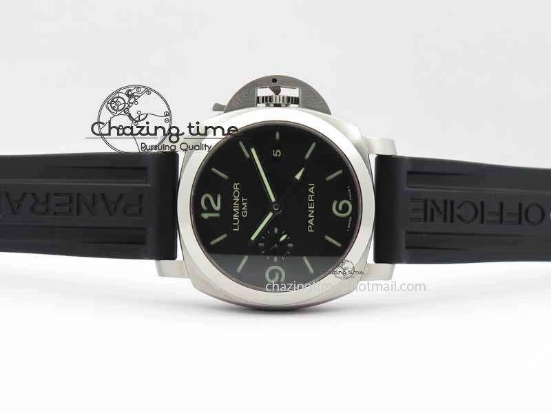 SmoothTexture PAM320 M GMT VSF 1:1 Best Edition On Black Rubber Strap P.9001 Super Clone 8463