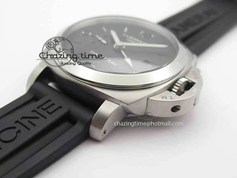 SmoothTexture PAM320 M GMT VSF 1:1 Best Edition On Black Rubber Strap P.9001 Super Clone 8463