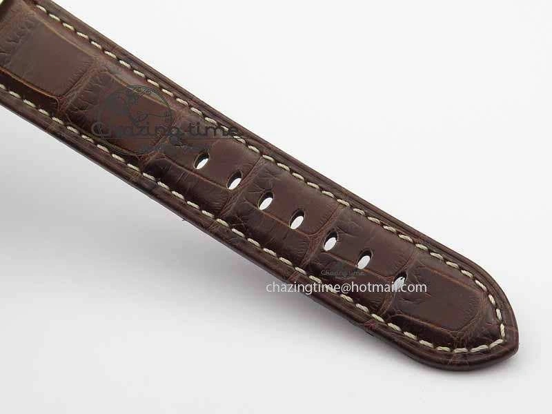 PAM351 Q Titanium VSF 1:1 Best Edition On Brown Leather Strap P.9000 Super Clone Effortless 8462
