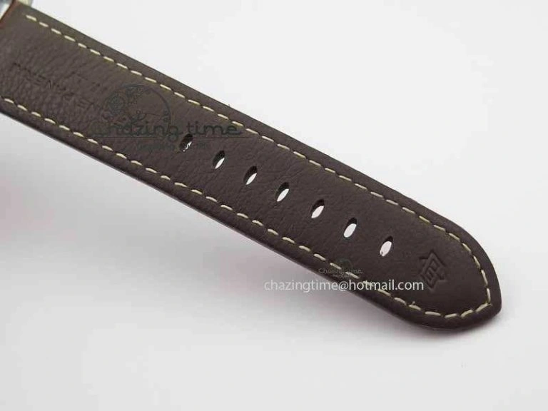 PAM351 Q Titanium VSF 1:1 Best Edition On Brown Leather Strap P.9000 Super Clone Effortless 8462