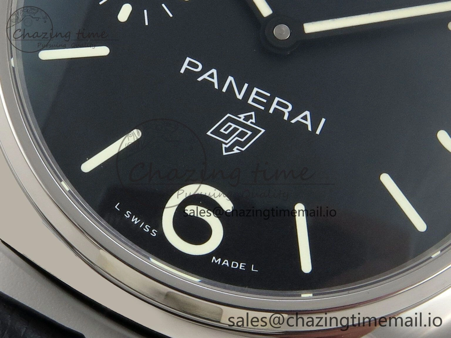 Fashionable PAM380 HWF 1:1 Best Edition Black Dial On Black Leather Strap A 8308