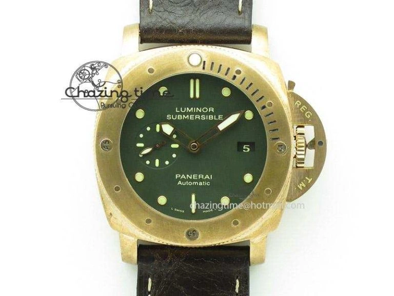 PAM382 N Bronzo ZF Best Edition On Brown Leather Strap ZP9000 V Resilient 8568