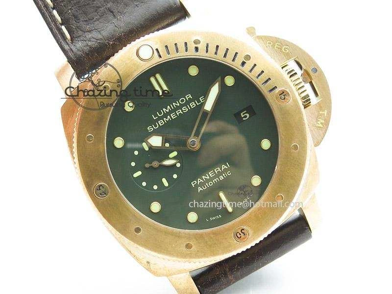 PAM382 N Bronzo ZF Best Edition On Brown Leather Strap ZP9000 V Resilient 8568