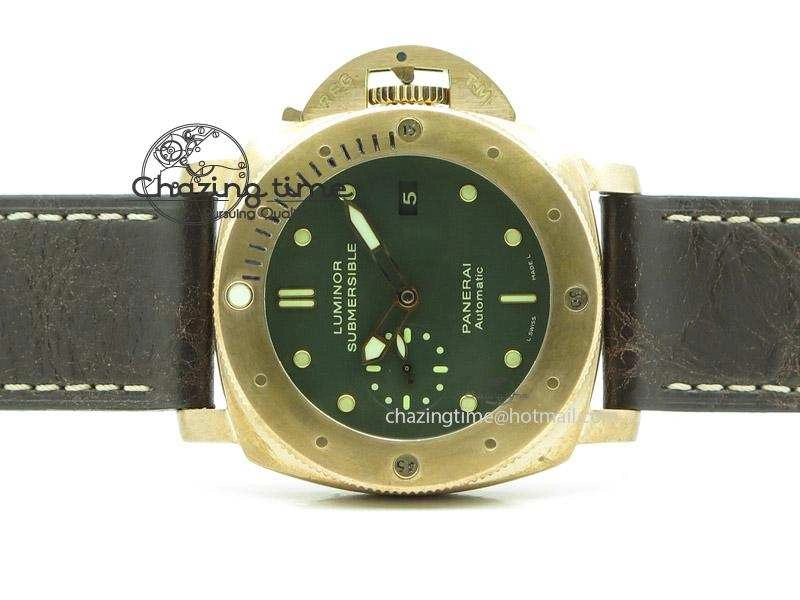 PAM382 N Bronzo ZF Best Edition On Brown Leather Strap ZP9000 V Resilient 8568