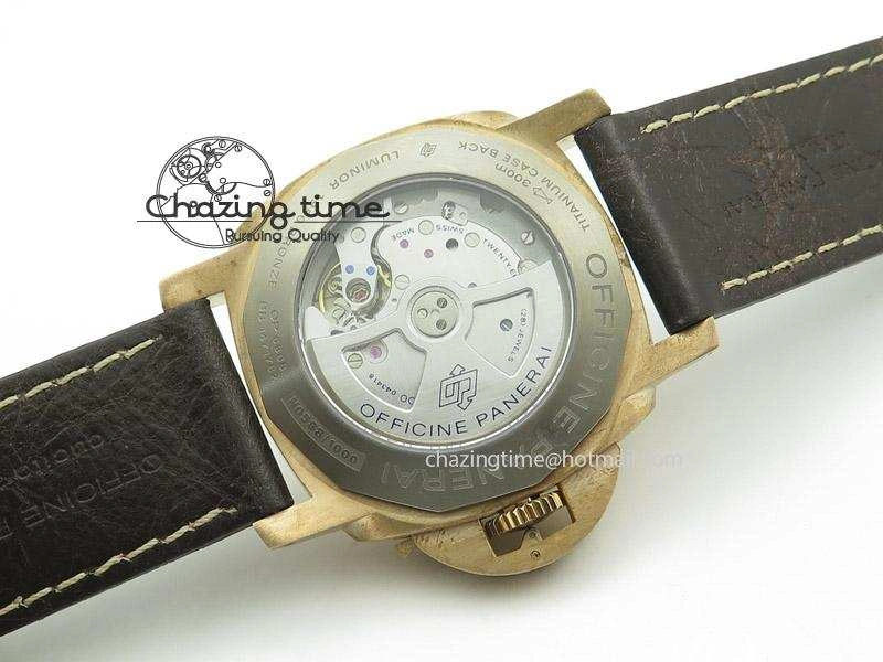 PAM382 N Bronzo ZF Best Edition On Brown Leather Strap ZP9000 V Resilient 8568