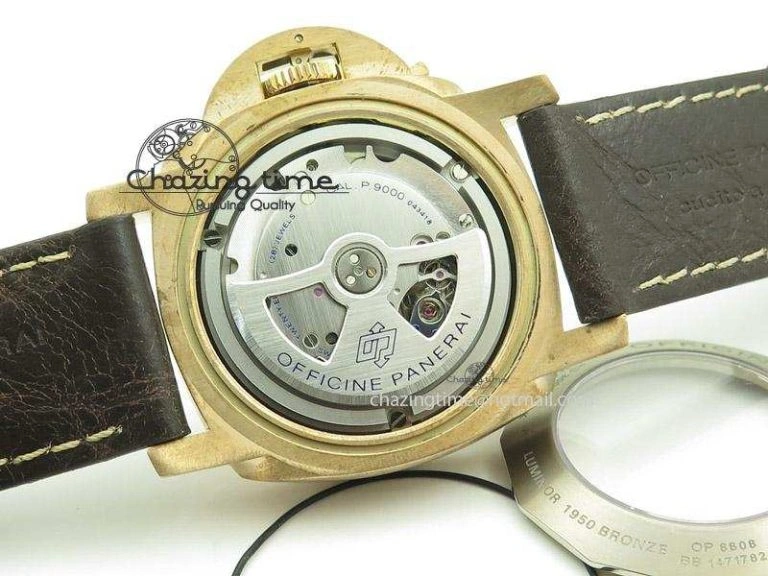 PAM382 N Bronzo ZF Best Edition On Brown Leather Strap ZP9000 V Resilient 8568
