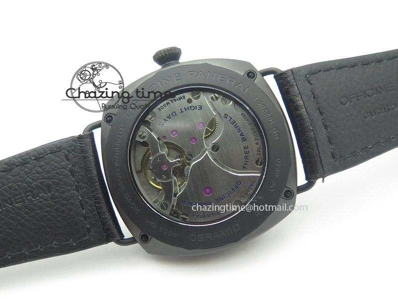 Popular PAM384 N Real PR Real Ceramic V6F Best Edition On Black Leather Strap P 8517