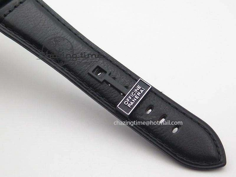 Popular PAM384 N Real PR Real Ceramic V6F Best Edition On Black Leather Strap P 8517