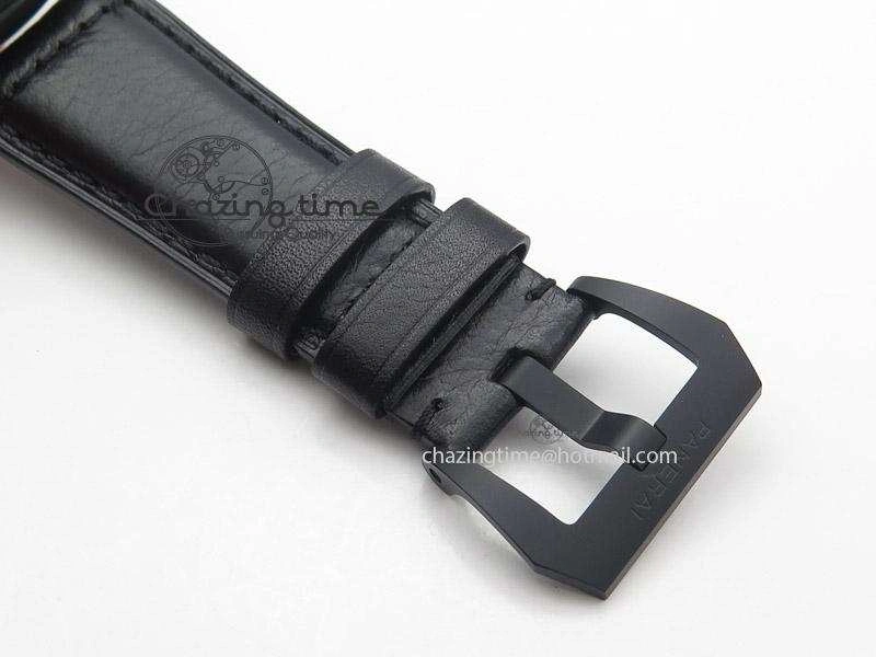 Popular PAM384 N Real PR Real Ceramic V6F Best Edition On Black Leather Strap P 8517