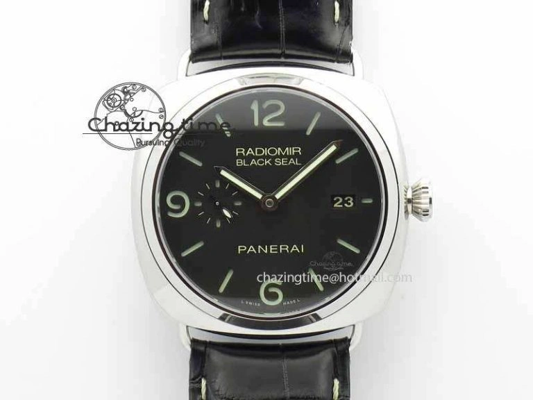 PAM388 O VSF 1:1 Best Edition Black Dial On Black Leather Strap P.9000 Super Clone ZeroBulk 8461