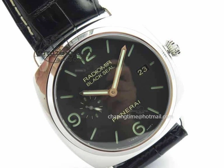 PAM388 O VSF 1:1 Best Edition Black Dial On Black Leather Strap P.9000 Super Clone ZeroBulk 8461