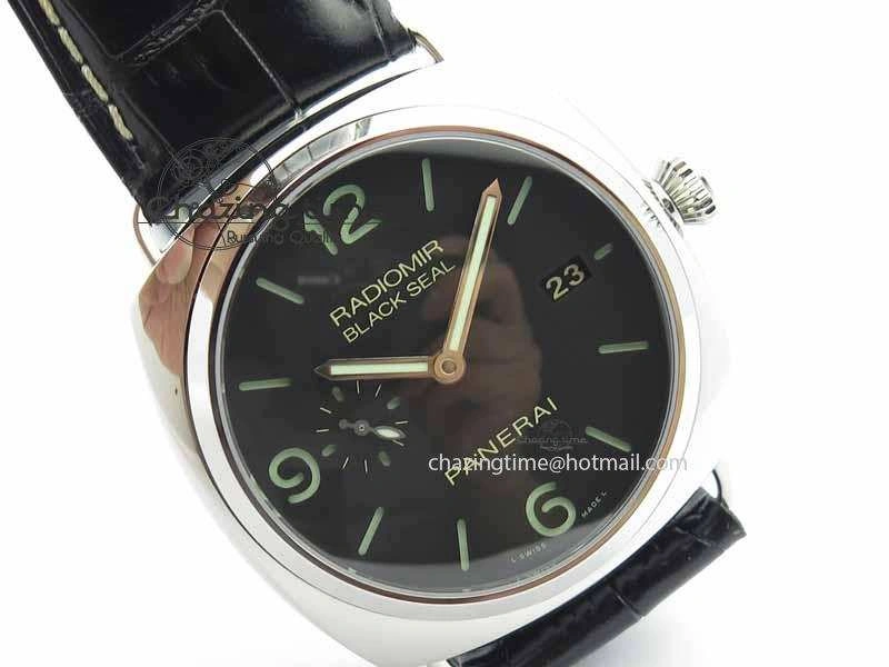 PAM388 O VSF 1:1 Best Edition Black Dial On Black Leather Strap P.9000 Super Clone ZeroBulk 8461
