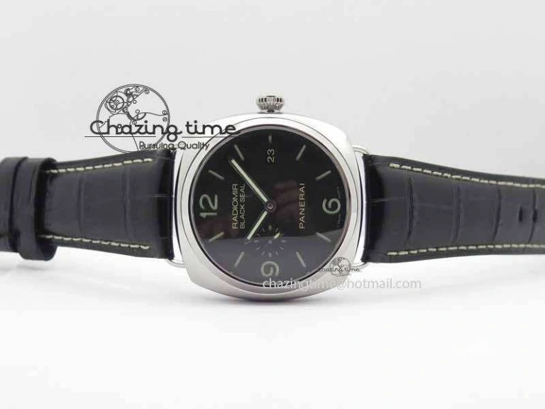 PAM388 O VSF 1:1 Best Edition Black Dial On Black Leather Strap P.9000 Super Clone ZeroBulk 8461