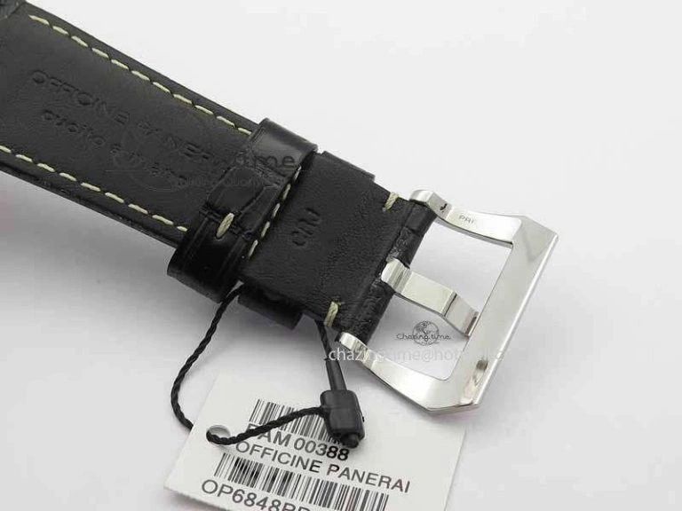 PAM388 O VSF 1:1 Best Edition Black Dial On Black Leather Strap P.9000 Super Clone ZeroBulk 8461