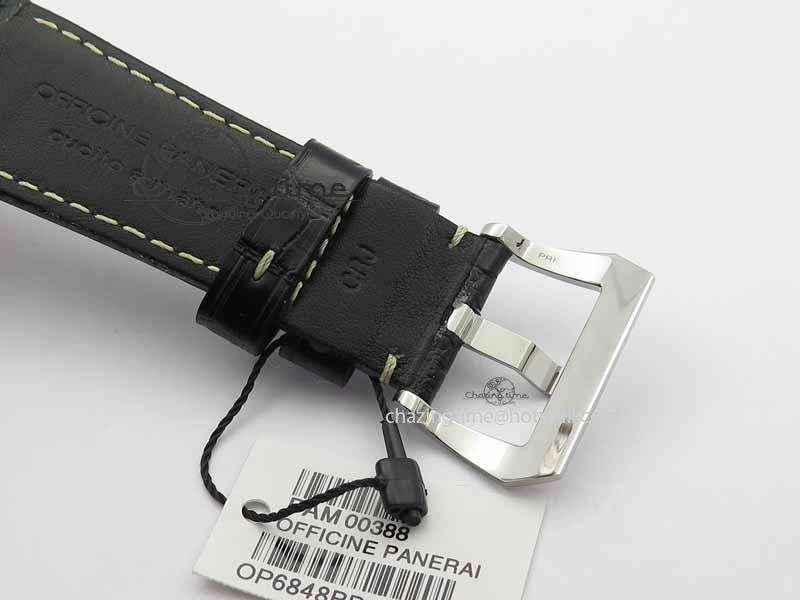 PAM388 O VSF 1:1 Best Edition Black Dial On Black Leather Strap P.9000 Super Clone ZeroBulk 8461