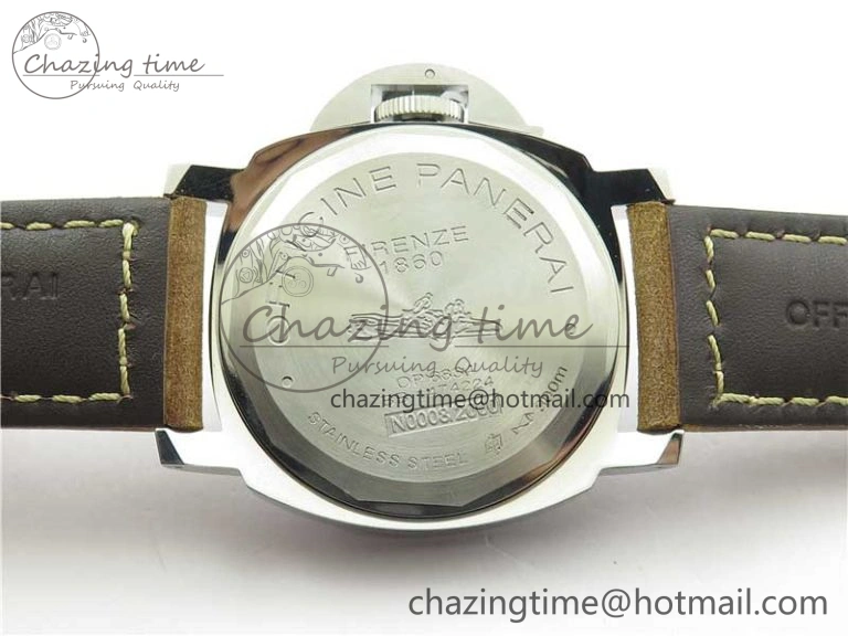 Sleek PAM390 N Noob 1:1 Best Edition on Brown Leather Strap A6497 with Y-Incabloc V 8392