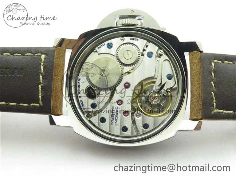 Sleek PAM390 N Noob 1:1 Best Edition on Brown Leather Strap A6497 with Y-Incabloc V 8392