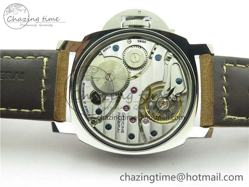 Sleek PAM390 N Noob 1:1 Best Edition on Brown Leather Strap A6497 with Y-Incabloc V 8392