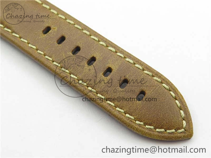 Sleek PAM390 N Noob 1:1 Best Edition on Brown Leather Strap A6497 with Y-Incabloc V 8392