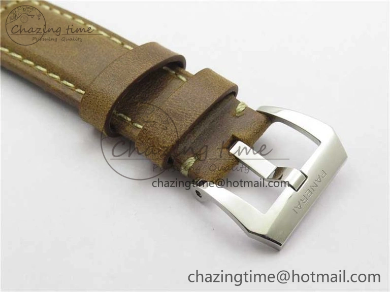Sleek PAM390 N Noob 1:1 Best Edition on Brown Leather Strap A6497 with Y-Incabloc V 8392