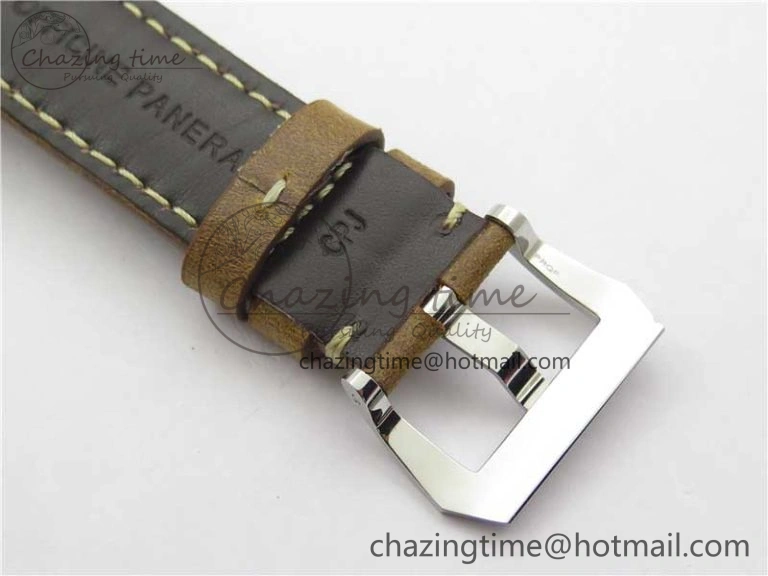 Sleek PAM390 N Noob 1:1 Best Edition on Brown Leather Strap A6497 with Y-Incabloc V 8392