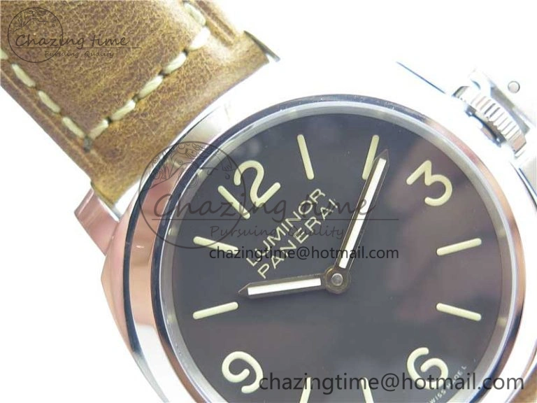 Sleek PAM390 N Noob 1:1 Best Edition on Brown Leather Strap A6497 with Y-Incabloc V 8392