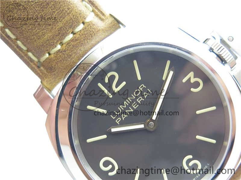 Sleek PAM390 N Noob 1:1 Best Edition on Brown Leather Strap A6497 with Y-Incabloc V 8392