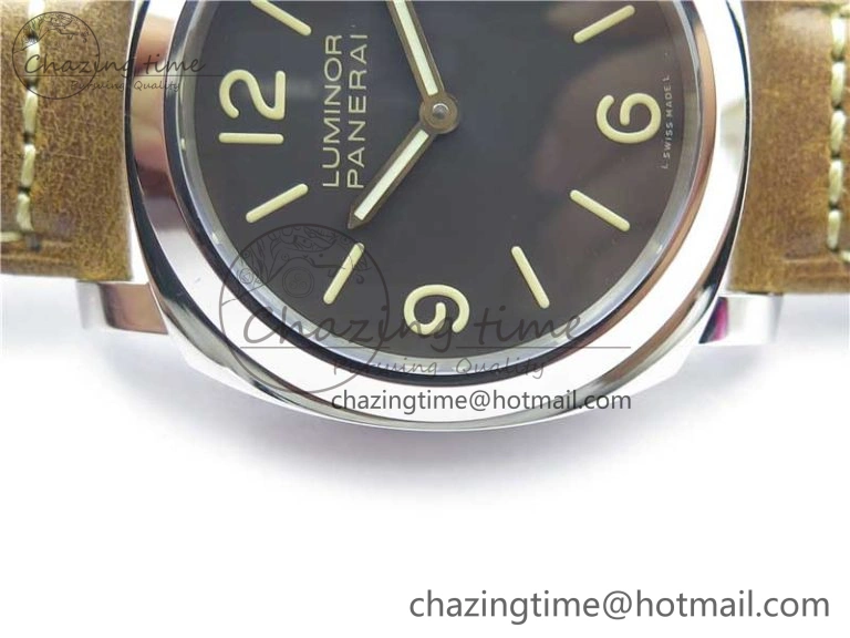 Sleek PAM390 N Noob 1:1 Best Edition on Brown Leather Strap A6497 with Y-Incabloc V 8392