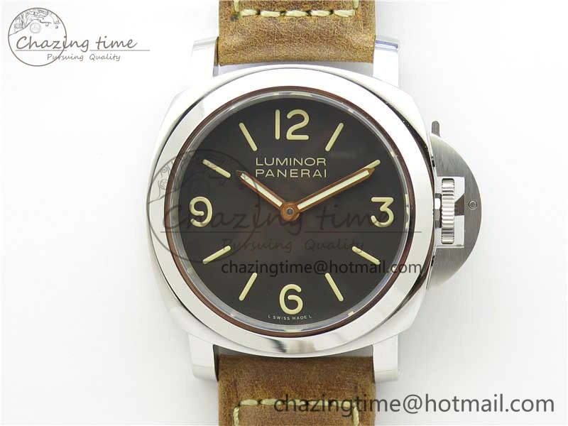 Sleek PAM390 N Noob 1:1 Best Edition on Brown Leather Strap A6497 with Y-Incabloc V 8392