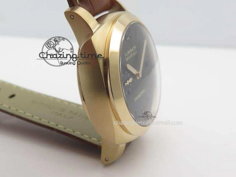 PAM393 P Ladies RG ZF 1:1 Best Edition On Brown Leather Strap P Upgraded 8522