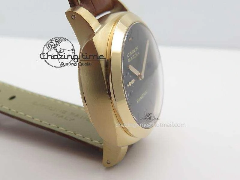 PAM393 P Ladies RG ZF 1:1 Best Edition On Brown Leather Strap P Upgraded 8522