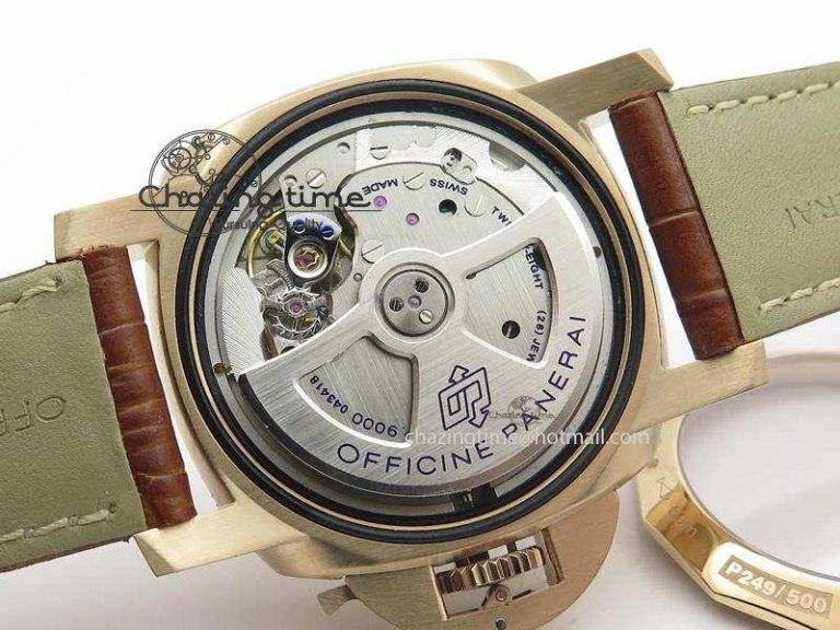 PAM393 P Ladies RG ZF 1:1 Best Edition On Brown Leather Strap P Upgraded 8522