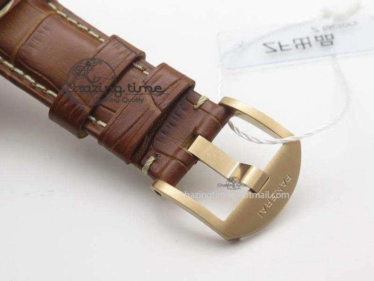 PAM393 P Ladies RG ZF 1:1 Best Edition On Brown Leather Strap P Upgraded 8522