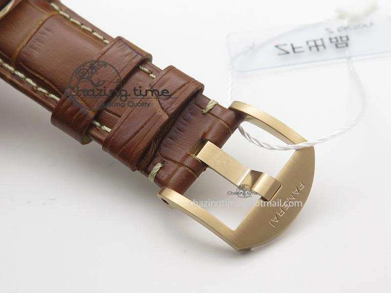 PAM393 P Ladies RG ZF 1:1 Best Edition On Brown Leather Strap P Upgraded 8522