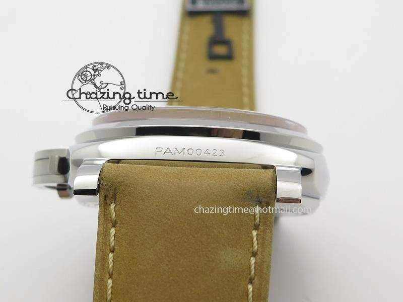 Popular PAM423 P SF Best Edition Black Dial On Brown Asso Strap P.3000 Super Clone 8528