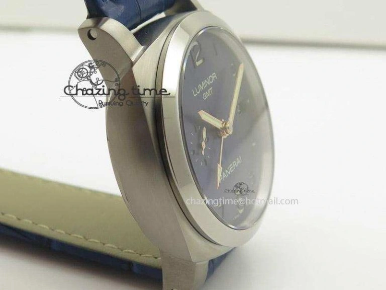 PAM437 L Titanium ZF Best Edition Blue Dial On Blue Leather Strap P Trendy 8547
