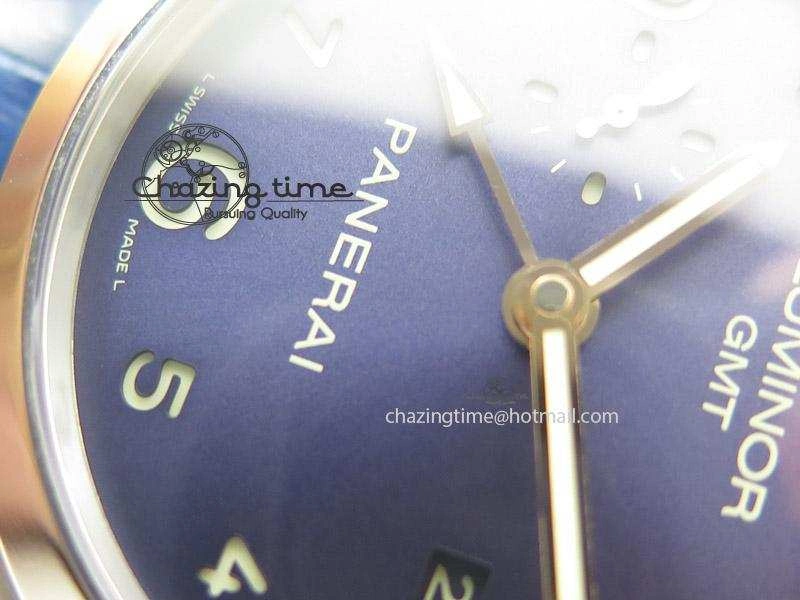 PAM437 L Titanium ZF Best Edition Blue Dial On Blue Leather Strap P Trendy 8547