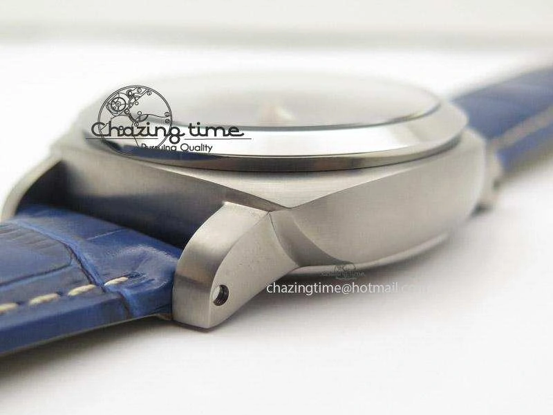PAM437 L Titanium ZF Best Edition Blue Dial On Blue Leather Strap P Trendy 8547