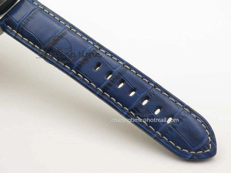 PAM437 L Titanium ZF Best Edition Blue Dial On Blue Leather Strap P Trendy 8547