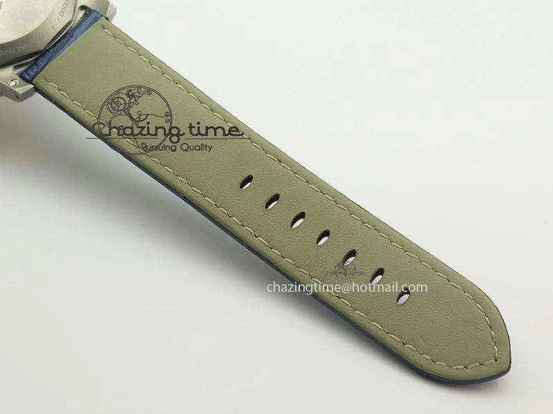 PAM437 L Titanium ZF Best Edition Blue Dial On Blue Leather Strap P Trendy 8547