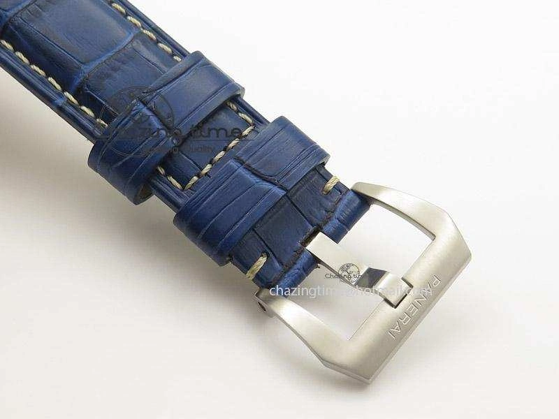 PAM437 L Titanium ZF Best Edition Blue Dial On Blue Leather Strap P Trendy 8547