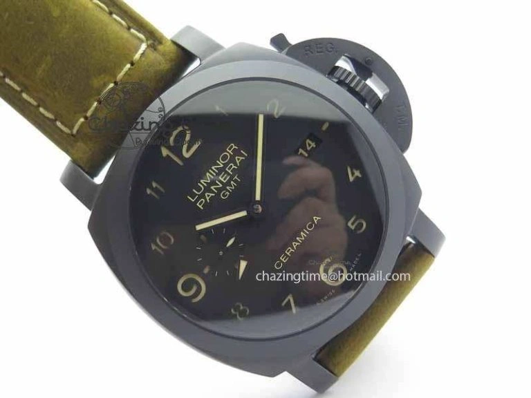 OnTrend PAM441 O Real Ceramic VSF 1:1 Best Edition On Brown Asso Strap P.9001 Super Clone V 8448