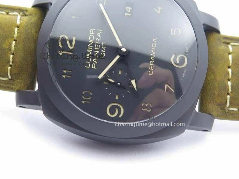 OnTrend PAM441 O Real Ceramic VSF 1:1 Best Edition On Brown Asso Strap P.9001 Super Clone V 8448