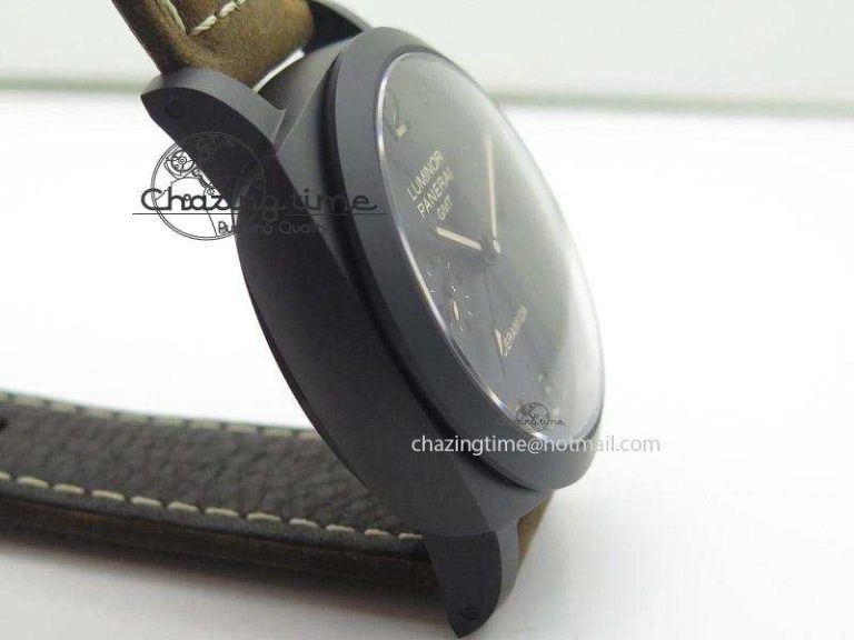 PAM441 O Real Ceramic ZF 1:1 Best Edition on Brown Asso Strap ZP. TravelReady 8597